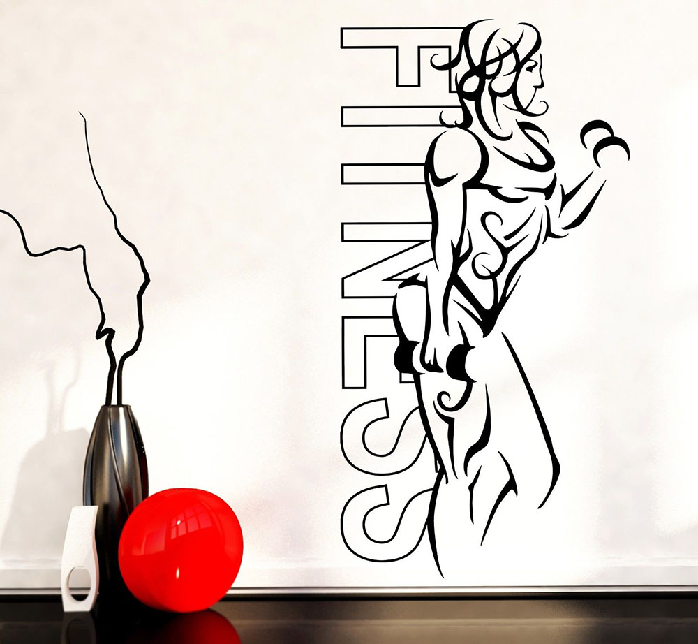 Yoga Health & Fitness Center - Autocollants muraux en vinyle pour Fitness,