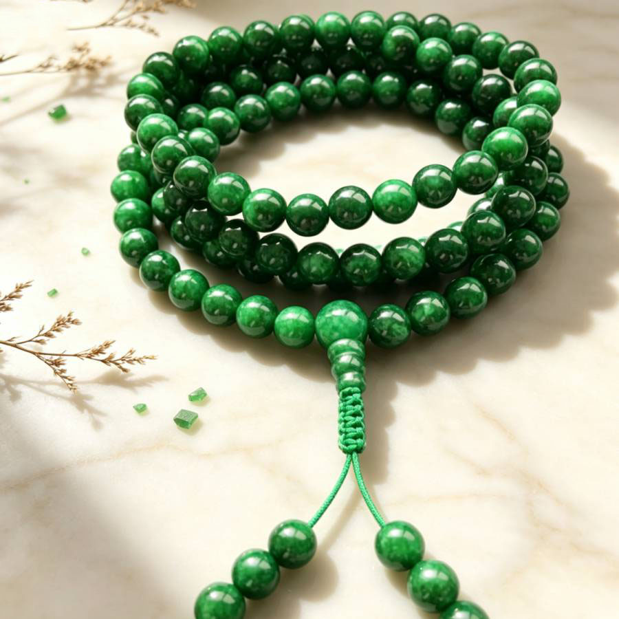 Yoga Health & Fitness Center - Bracelet de perles de jade vert
