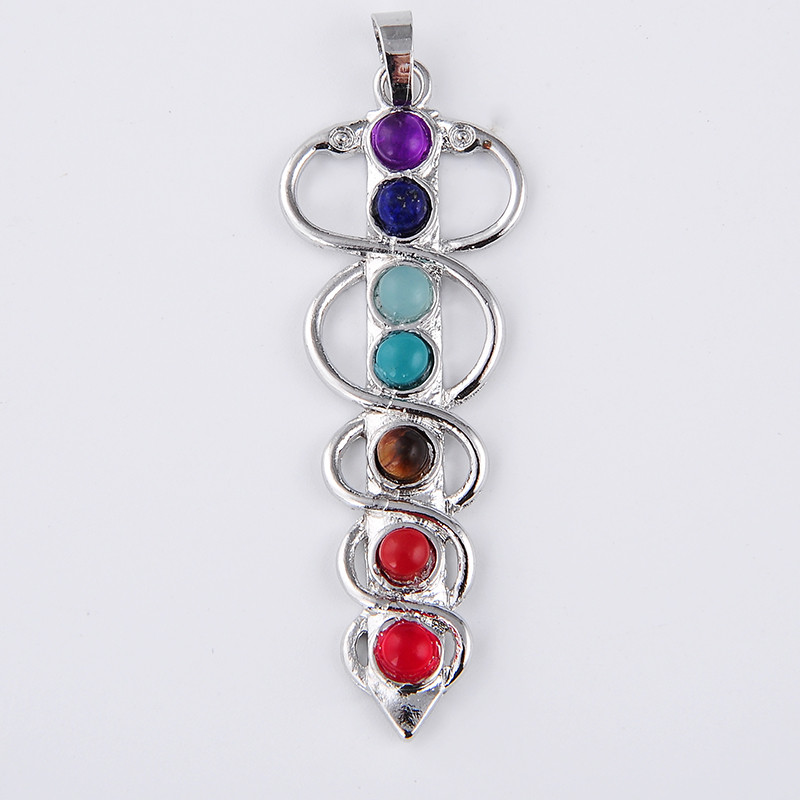 Pendentif en pierre des 7 chak - Yoga Health & Fitness Center avis et prix
