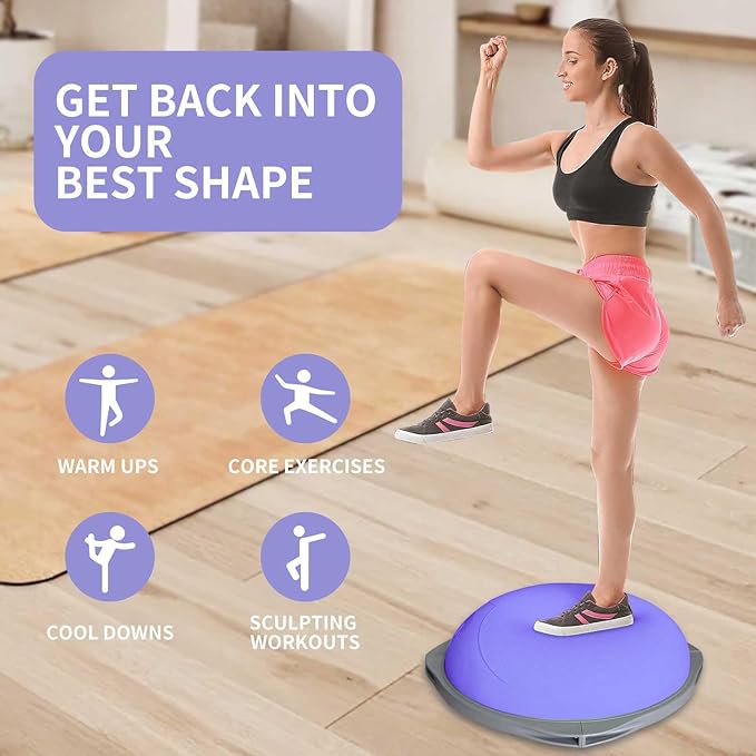 Ballon d'équilibre Bosu de 70  - Yoga En Fitness avis et prix