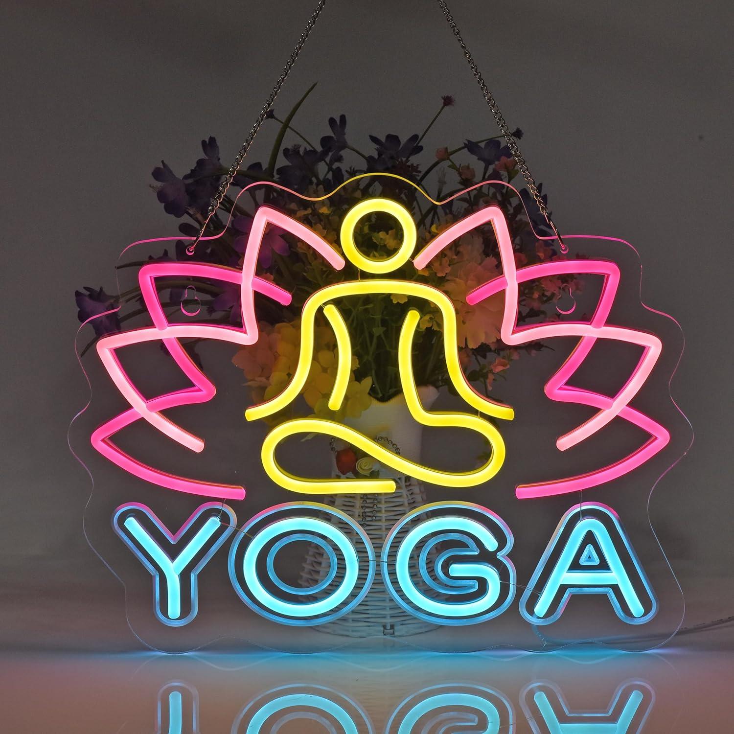 Enseigne lumineuse néon Yoga,  - Yoga Fitness Club avis et prix
