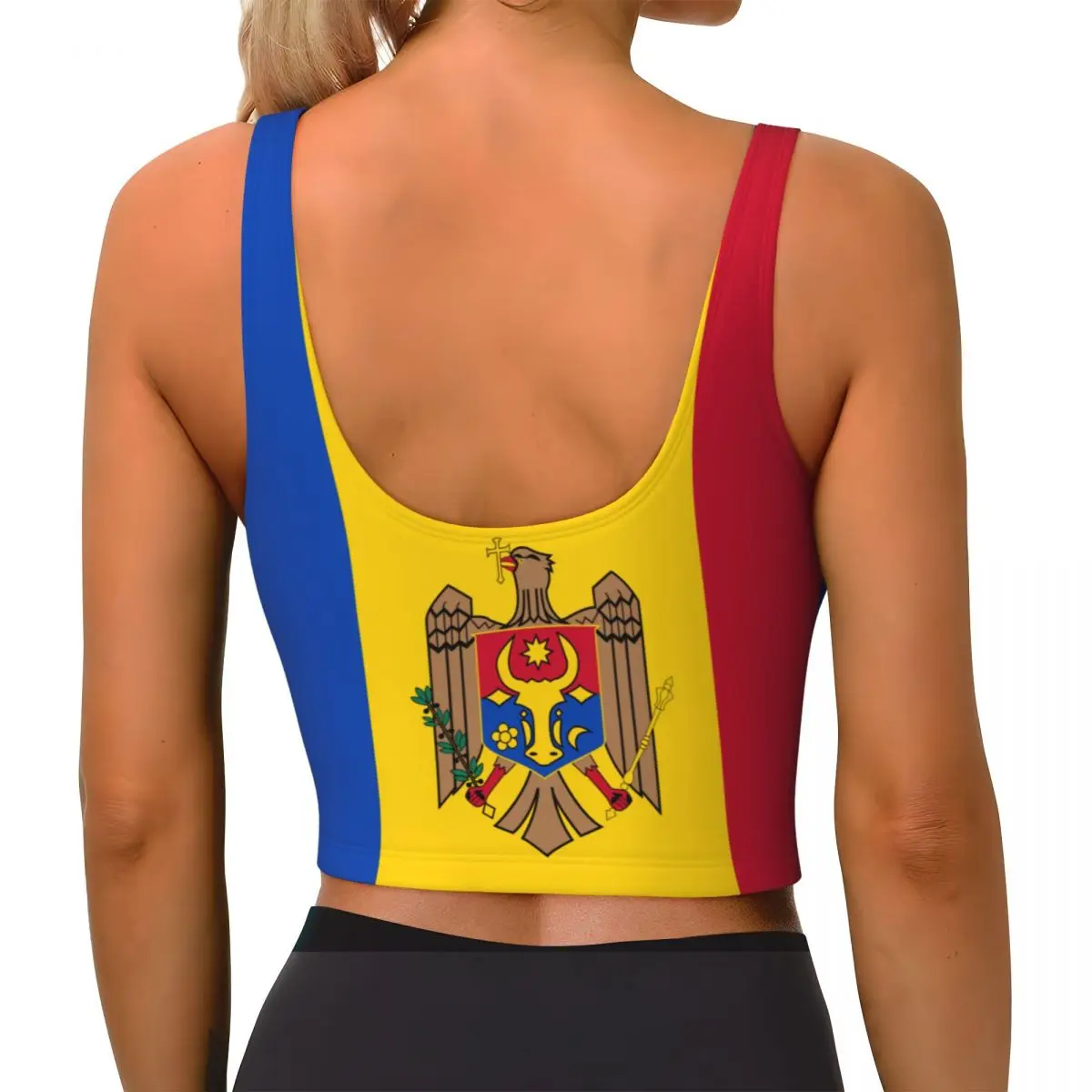 Drapeau de Moldavia Tops basiq - Yoga En Fitness avis et prix