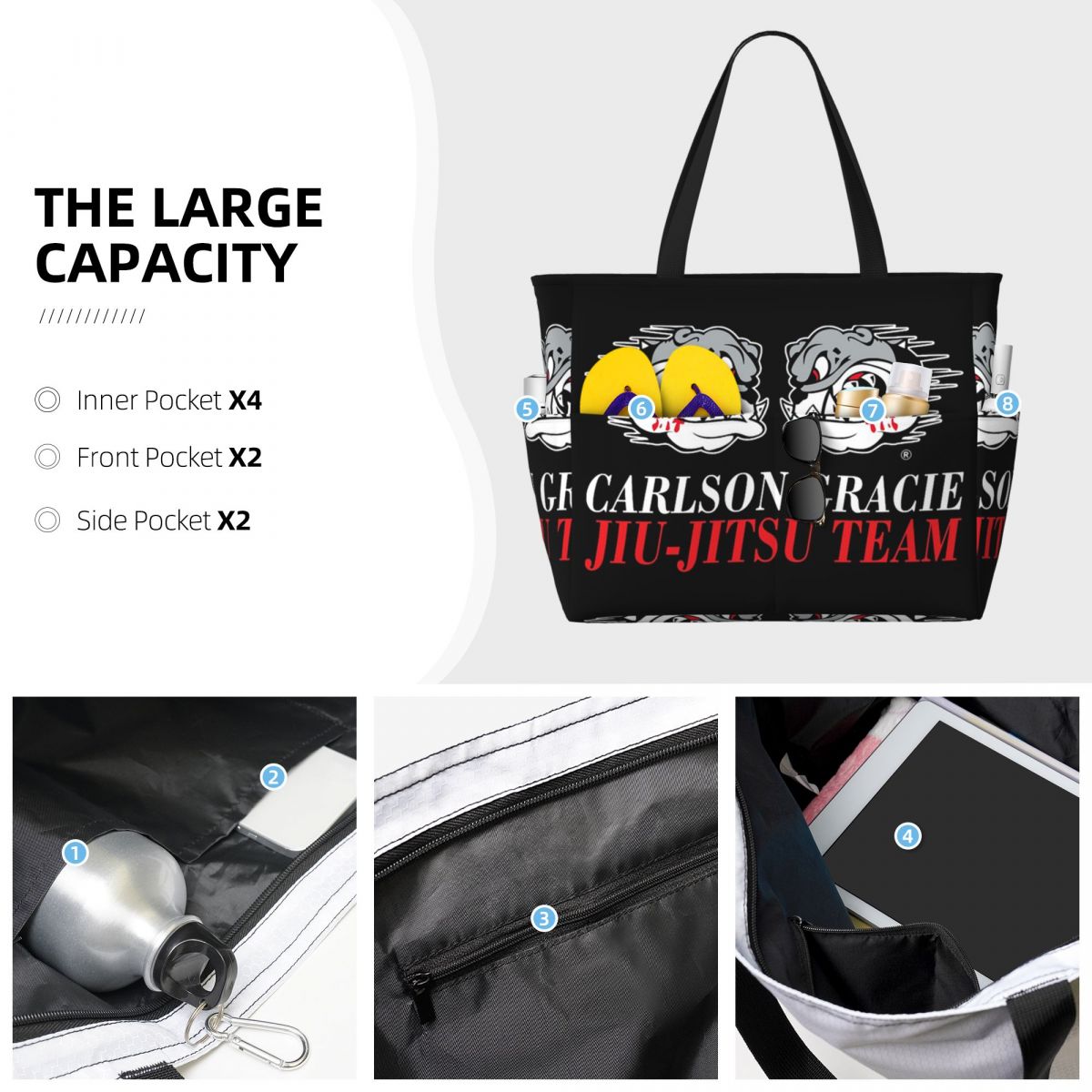 Sac fourre-tout de plage avec  - Yoga Fitness Jiu Jitsu avis et prix